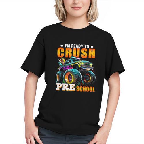 Monster Truck Preschool Crush! Back to School Youth T-shirt - Savourry