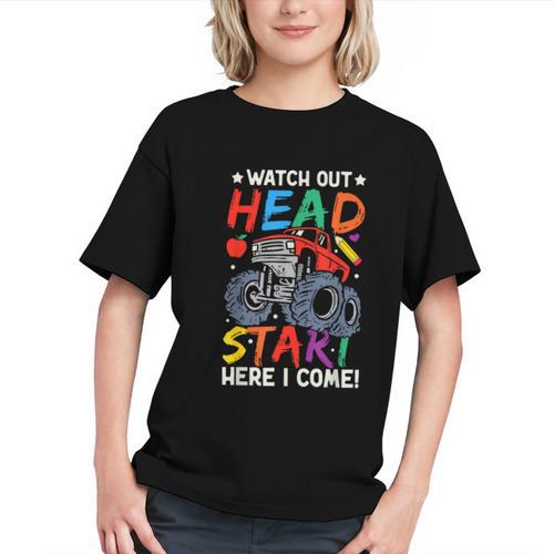 Monster Truck Rolling into Head Start Back to School Youth T-Shirt - Savourry