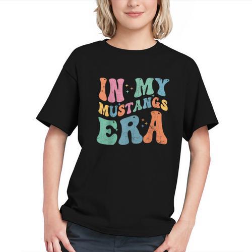 In My Mustangs Era Back To School Spirit Game Retro Groovy Graphic Youth - Savourry