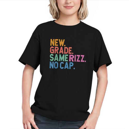 New Grade, Same Rizz! Back to School Youth T-shirt - Savourry
