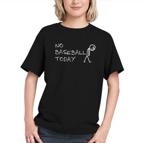 No Baseball Today Sad Stickman Sports Fan Graphic Youth - Sportilla