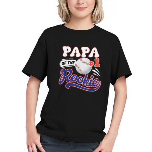 Papa Rookie Of Year 1st Birthday Baseball Theme Matching Graphic Youth - Sportilla