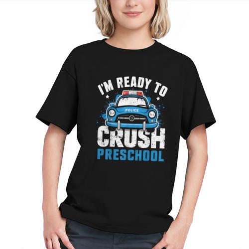 Patrolling Preschool! Police Car Back to School Youth T-shirt - Savourry