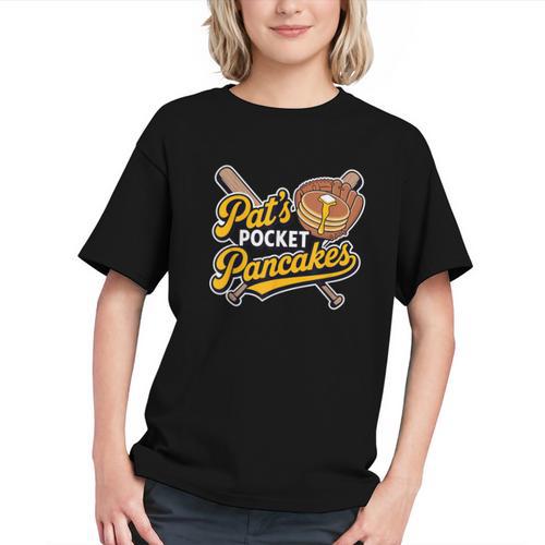 Pat's Pocket Pancakes Baseball Glove Stack Syrup Graphic Youth - Sportilla