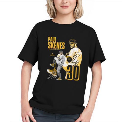 Paul Skenes Pittsburgh MLB Baseball Players MLBPSK304N Graphic Youth - Sportilla