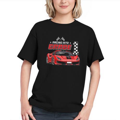 Race into 1st Grade! Cool Race Car Back to School Youth T-shirt - Savourry