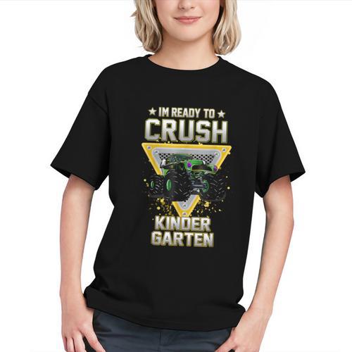 Ready To Crush Kindergarten Monster Truck Boy Back To School Graphic Youth - Savourry