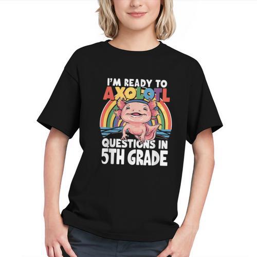 Ready to Axolotl Questions in 5th Grade Youth T-shirt - Savourry