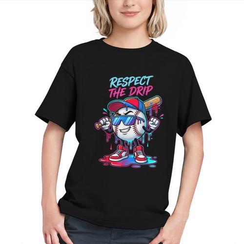 Respect The Drip Baseball Bat Sunglasses Mascot Graphic Youth - Sportilla