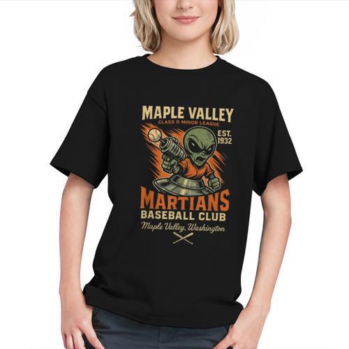 Retro Minor League Maple Valley Martians Baseball Club Graphic Youth - Sportilla