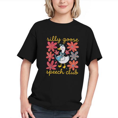 Retro Silly Goose Speech Therapy SLP Back To School Graphic Youth - Savourry