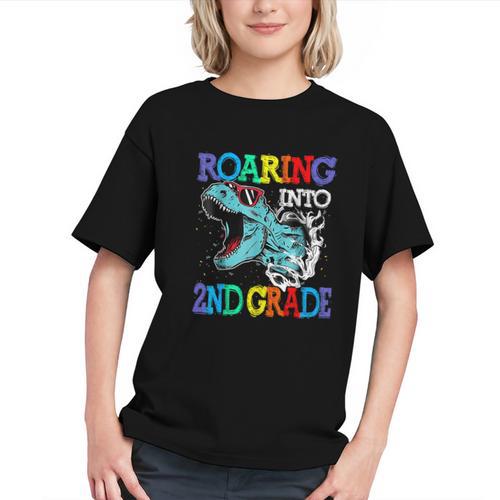 Roar into 2nd Grade! Dinosaur Back to School Youth T-shirt - Savourry