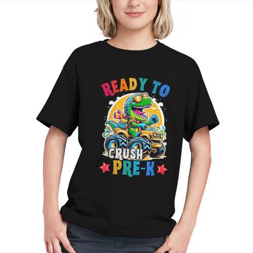 Roaring into Pre-K! Dino Monster Truck Back to School Youth T-shirt - Savourry