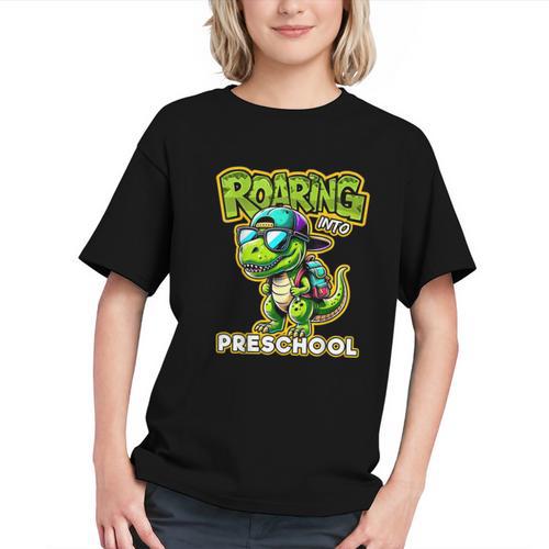 Roaring Into Preschool! Dinosaur Back to School Youth T-shirt - Savourry