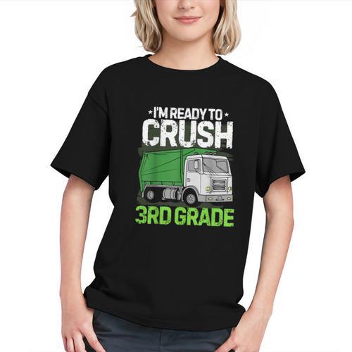 Rolling into 3rd Grade Garbage Truck Back to School Youth T-shirt - Savourry