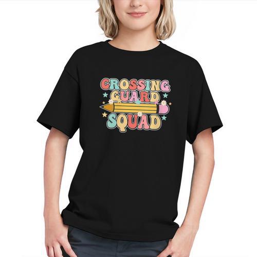School Crossing Guard Retro Back To School Cool Appreciation Graphic Youth - Savourry