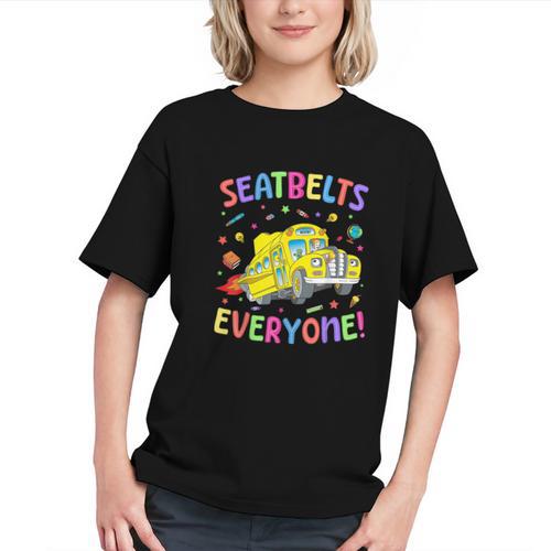 Seatbelts, Everyone! Bus Driver Back to School Youth T-Shirt - Savourry