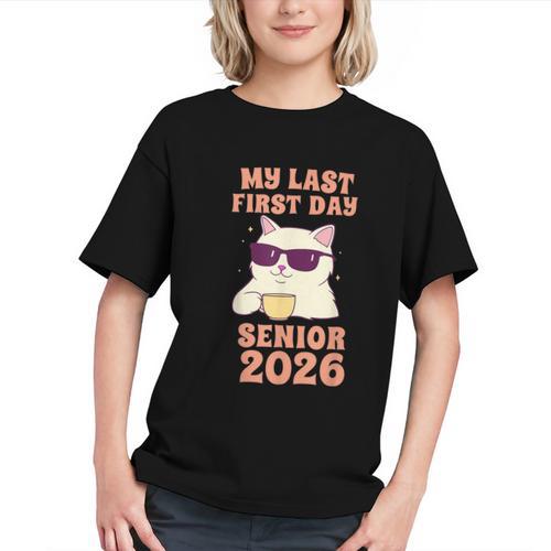 Senior Class of 2026! Cool Cat Back to School Youth T-Shirt - Savourry