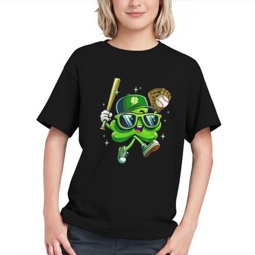 Shamrock Lucky Clover Baseball Patricks Day Family Matching Graphic Youth - Sportilla