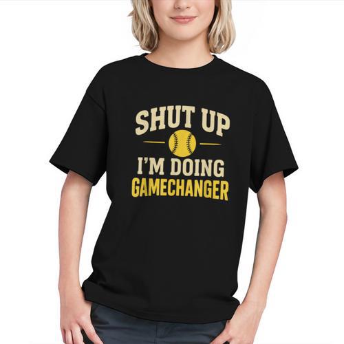 Shut Up I'm Doing Gamechanger Baseball Softball Cheer Graphic Youth - Sportilla