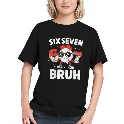 Six Seven Bruh Valentines Baseball Kids 67 Valentine Boys Graphic Youth - Sportilla