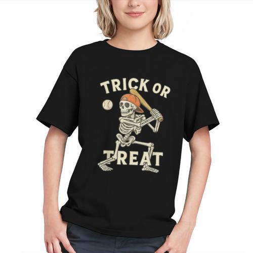 Skeleton Baseball Halloween Costume Men Boys Kids Tee Graphic Youth - Sportilla