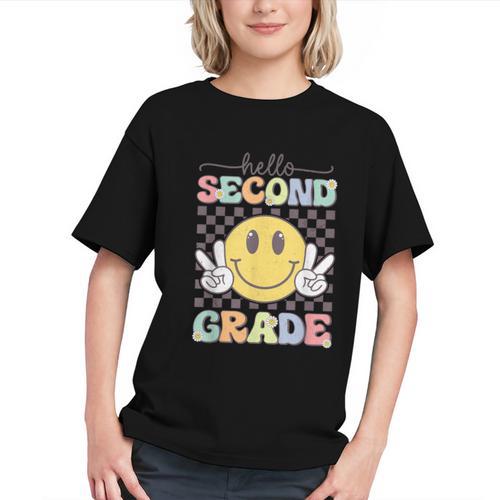 Smiley Vibes for the 2nd Grade Team Back to School Youth T-shirt - Savourry