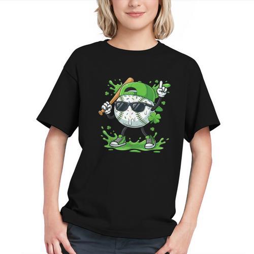 St Patrick Day Baseball Drip Ice Cream Baseball Player Men Graphic Youth - Sportilla
