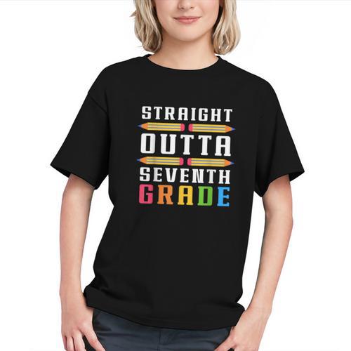 Straight into 7th Grade! Back to School Youth T-Shirt - Savourry