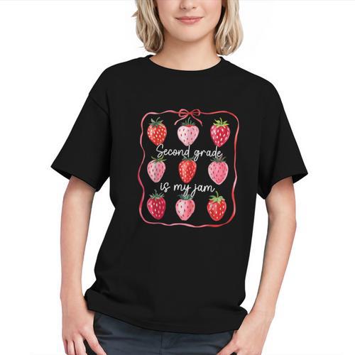 Sweet Strawberry Vibe: 2nd Grade Back to School Youth T-Shirt - Savourry