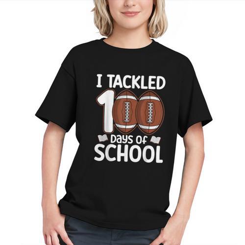 I Tackled 100 Days Of School Baseball Player Kids Teacher Graphic Youth - Sportilla