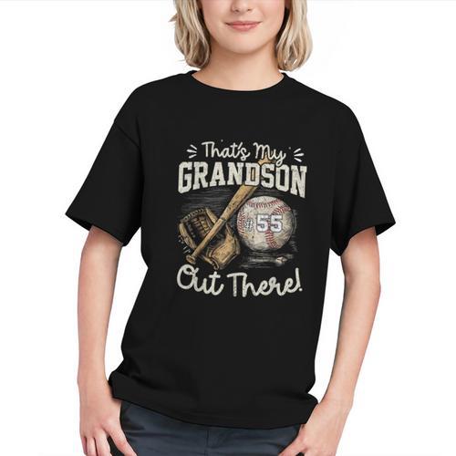 That's My Grandson Out There Jersey Number 55 Baseball Graphic Youth - Sportilla