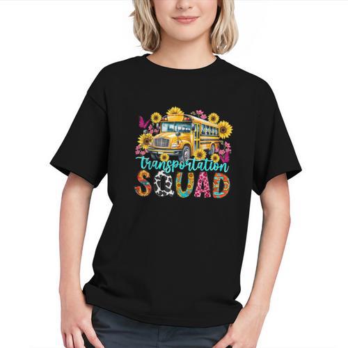 Transportation Squad Driving Bus Driver Back To School Women Graphic Youth - Savourry