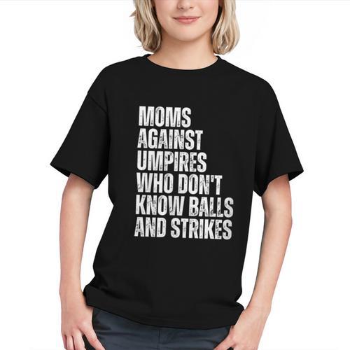 Women's Moms Against Umpires Parents Mom Baseball Sarcastic Graphic Youth - Sportilla