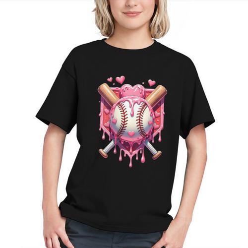 Women's Valentines Day Baseball Boys Ice Cream Drip Heart Youth Kids Graphic Youth - Sportilla
