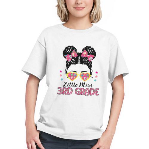 3rd Grade Vibes Messy Bun Back to School Youth T-Shirt - Savourry