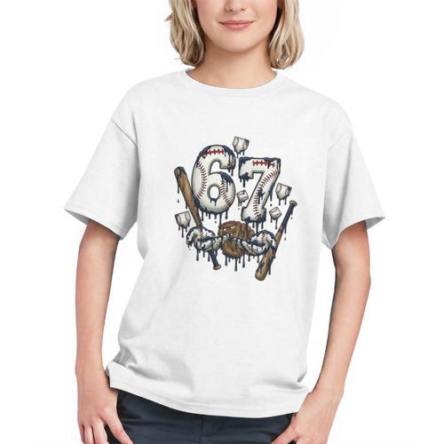 67 Baseball Six Seven Baseball 6 7 Kids Boys Girls Premium Tri-Blend Graphic Youth - Sportilla
