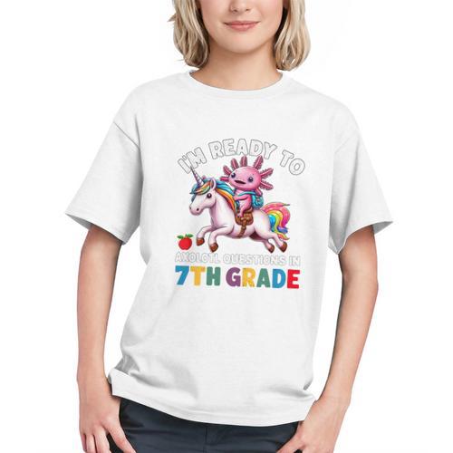 7th Grade Axolotl Questions Back to School Youth T-Shirt - Savourry