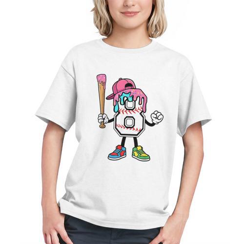 8th Birthday Baseball Ice-Cream Drip 8 Years Old Boys Girls Graphic Youth - Sportilla