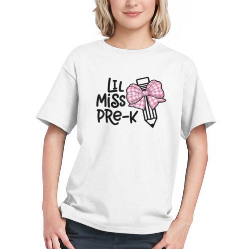 Adorable Coquette Gingham Bow Back to School Youth T-shirt - Savourry