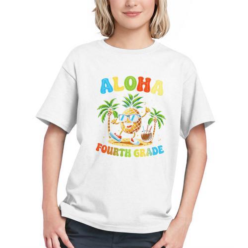 Aloha 4th Grade! Tropical Beach Back to School Youth T-shirt - Savourry