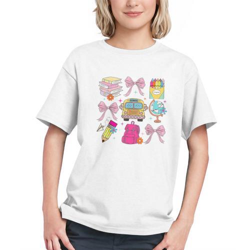 Back To School Coquette School Bus Pencil Graphic Youth - Savourry