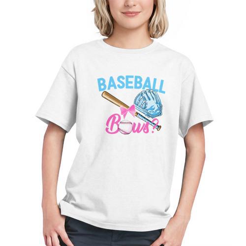 Baseball Or Bows Brother Loves You Gender Reveal Boy Or Girl Graphic Youth - Sportilla