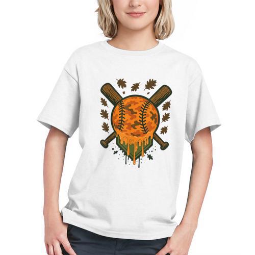 Baseball Drip Ice Cream Dripping Blaze Hunter Orange Camo Graphic Youth - Sportilla