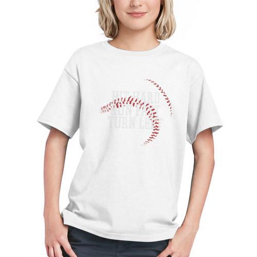 Baseball Hit Hard Run Fast Turn Left Men Boys Kid Teen Youth Premium Tri-Blend Graphic Youth - Sportilla