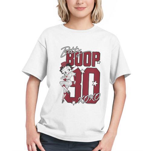 Betty Boop Baseball Logo Jersey With Stars Cute Cartoon Graphic Youth - Sportilla