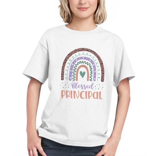Boho Rainbow Blessed Principal Back to School Youth T-Shirt - Savourry