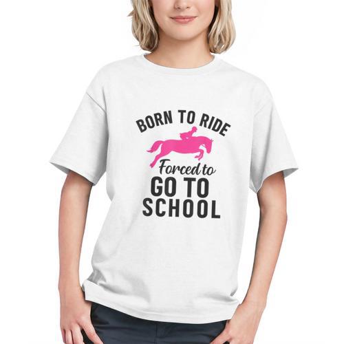 Born to Ride, Forced to School Back to School Youth T-Shirt - Savourry
