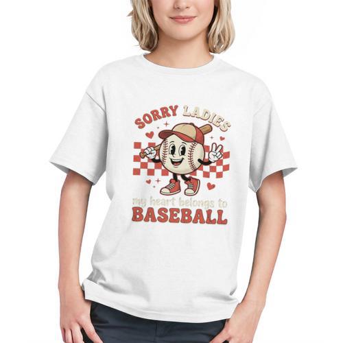 Boys & Women Men Baseball Valentine With Hearts Sporty Love Graphic Youth - Sportilla