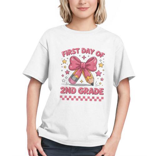 Charming Coquette Bow Second Grade Back to School Youth T-shirt - Savourry